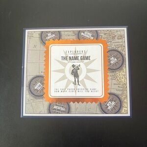 NWOT- Explorers THE NAME GAME, deck of cards guessing game 14+